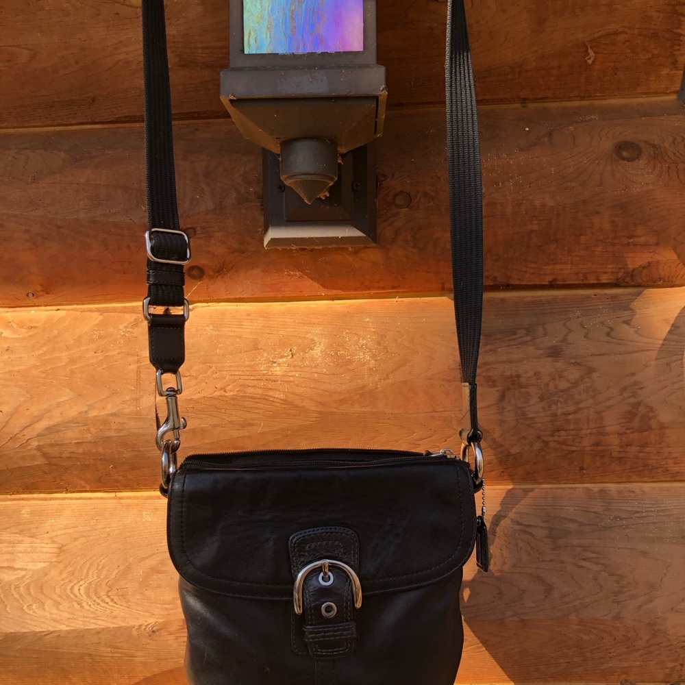 Coach Crossbody Bag -Black w/silver hardware - Picture 15 of 16